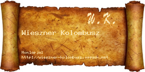Wieszner Kolombusz névjegykártya